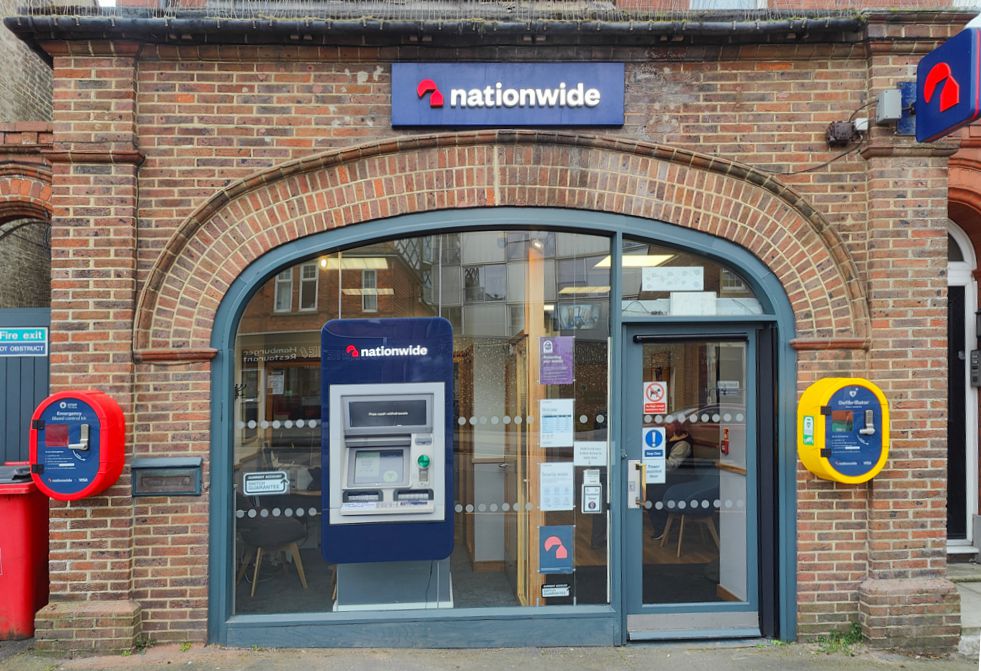 Nationwide Building Society Seaford public access defibrillator